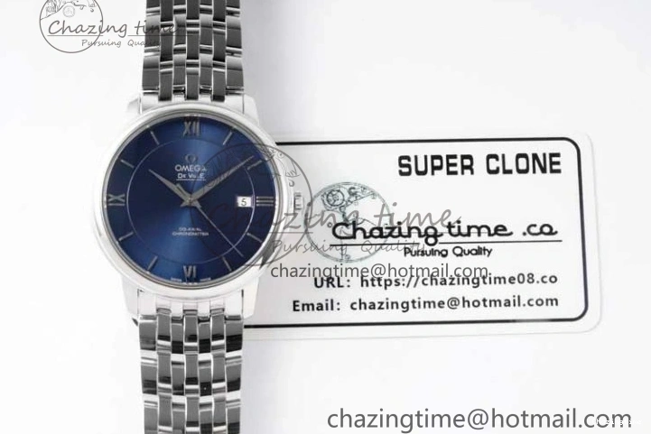 0524 De Ville SS DIWF 1:1 Best Edition Deep Blue Dial SS Markers on SS Bracelet MIYOTA Thermal 7849